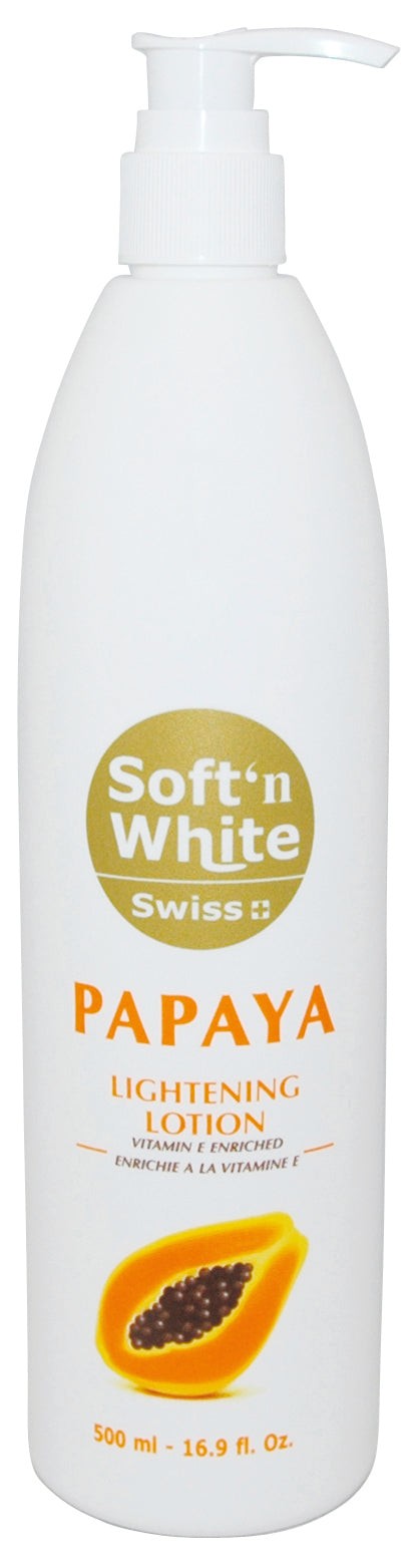 Soft'n White Swiss Papaya Lotion - Lait Corporel Éclaircissant 500ml